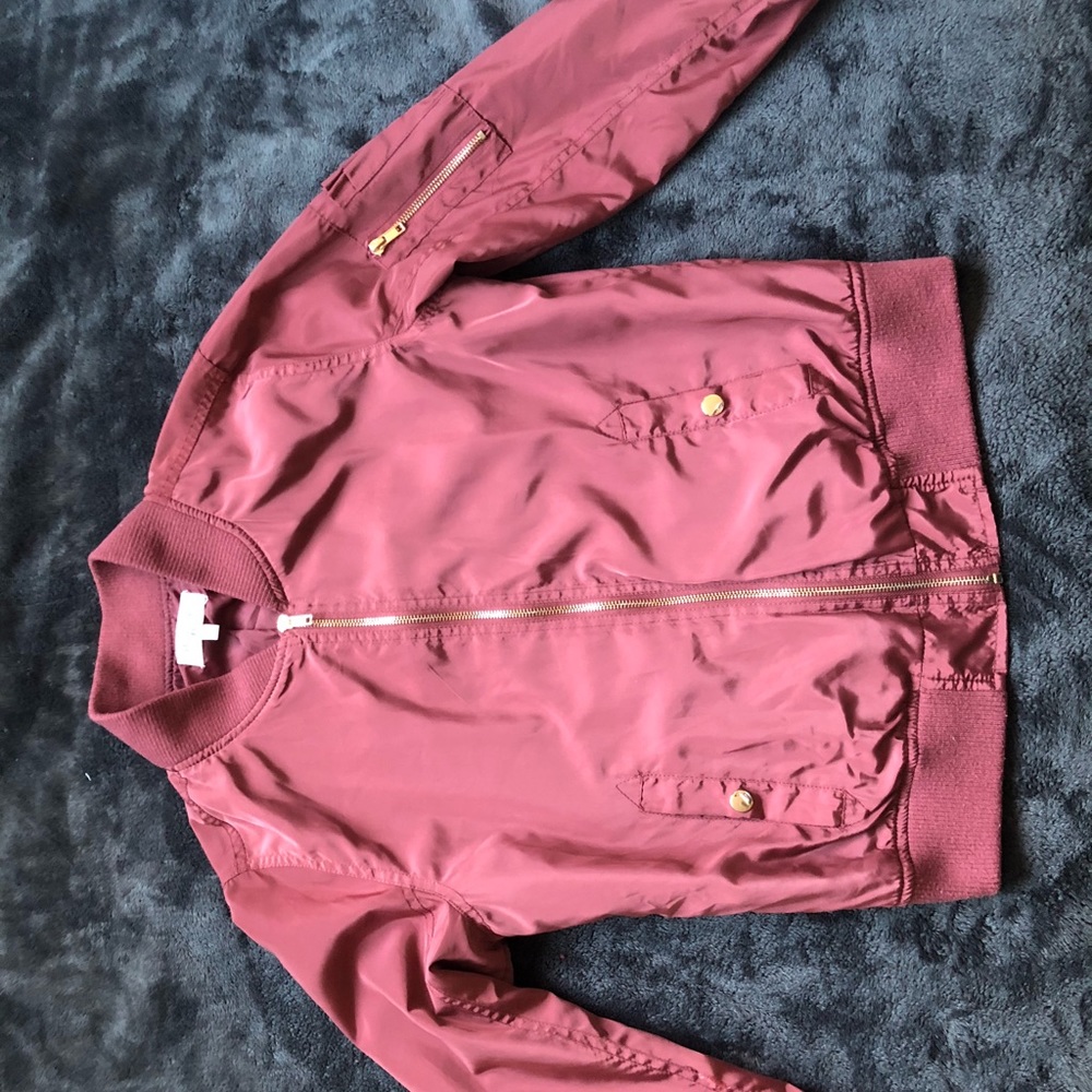 Blush pink bomber jacket